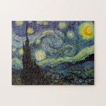 Quebra-cabeça Starry Night - Van Gogh Painting Art<br><div class="desc">Da lâmpada do mineiro de Nuenen à que colocou em sua janela, seguindo a cena com Gauguin; da estrela da noite que notou em 1875 em Corot Olive Orchard à carta que escreveu ao irmão em agosto de 1888, na qual ele disse: "Algum dia ou outro você verá uma fotografia...</div>