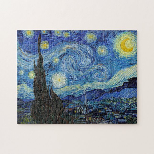 Quebra-cabeça Starry Night, Vincent van Gogh (Horizontal)