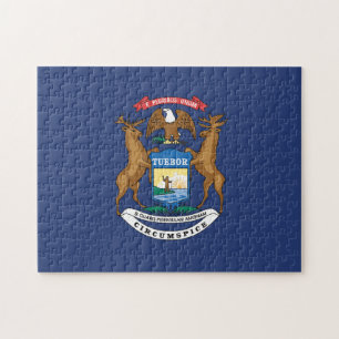 Quebra-cabeça State Flag of Michigan, EUA