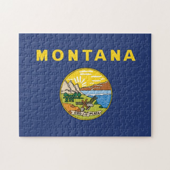 Quebra-cabeça State Flag of Montana, EUA (Horizontal)