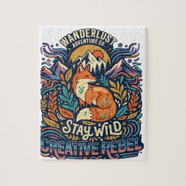 Quebra-cabeça Stay Wild – Free Spirit for Adventurous Souls (Vertical)