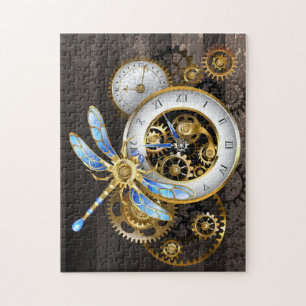 Quebra-cabeça Steampunk Dials with Dragonfly
