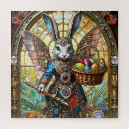 Quebra-cabeça Steampunk Easter Bunny Warrior Angel