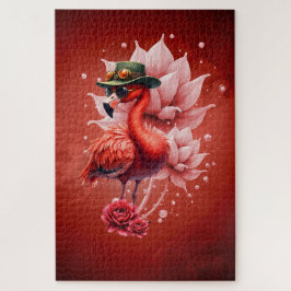 Quebra-cabeça Steampunk Flamingo - Trabalho de arte Digital Fant