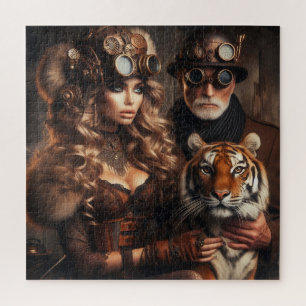Quebra-cabeça Steampunk - Time Machine Casal & Tiger 80 -3