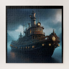 Quebra-cabeça Steampunk Tugboat On A Cloudy Day Mousepad