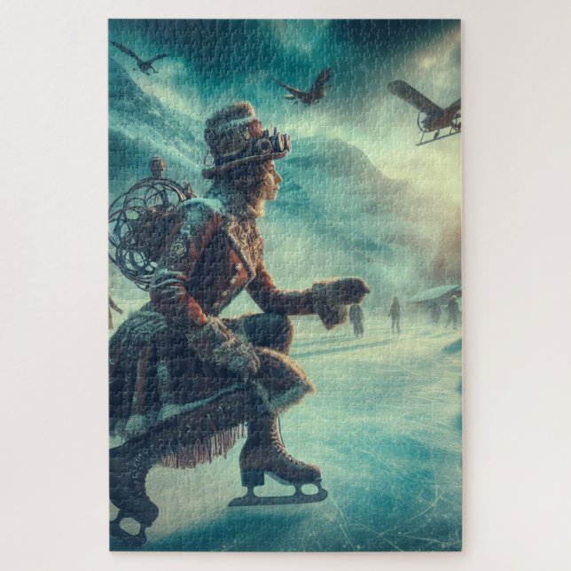 Quebra-cabeça Steampunk Victorian Fantasy Winter Messenger (Vertical)