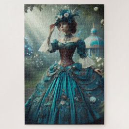 Quebra-cabeça Steampunk Vintage Victorian Garden Lady