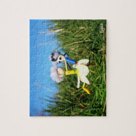 Quebra-cabeça Stijldansende Fubby's in Narcissen jurk.