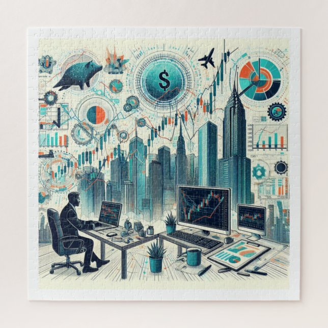 Quebra-cabeça Stock Trading JigserQuebra-cabeça (Vertical)