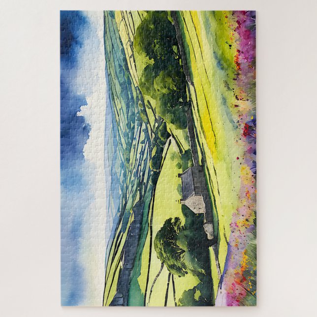 Quebra-cabeça "Stonedale" Wide Landscape Yorkshire Dales Cena (Vertical)