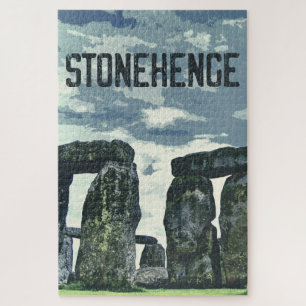 Quebra-cabeça Stonehenge England - poster vintage retrô - Cart