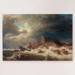 Quebra-cabeça Stormy Sea com um naufrágio (por Marcus Larson)