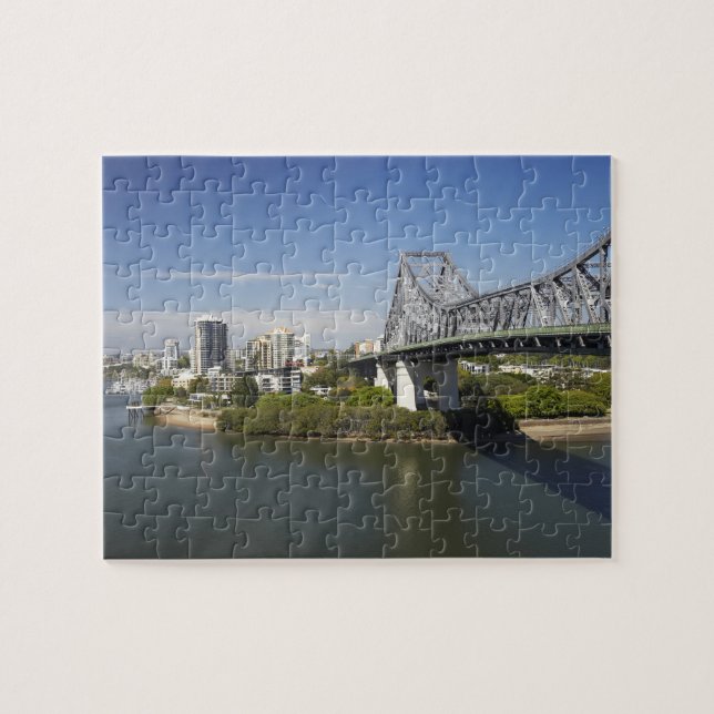 Quebra-cabeça Story Bridge, Rio Brisbane, e Canguru (Horizontal)