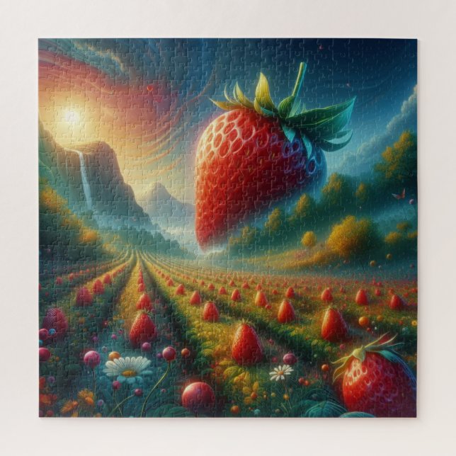 Quebra-cabeça Strawberry Field of Dreams (Vertical)