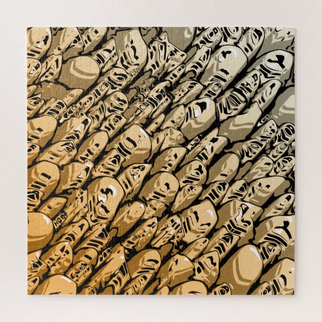 Quebra-cabeça Streaming Orange Abstrato (Vertical)