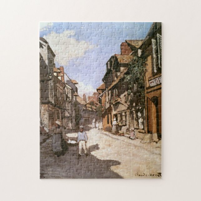 Quebra-cabeça Street Bavolle Honfleur Claude Monet Fine Art (Vertical)