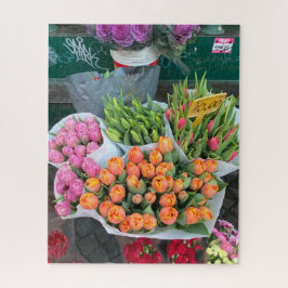 Quebra-cabeça Street Flower Vendor, Roma Itália
