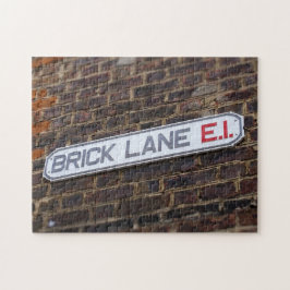 Quebra-cabeça Street Sign of London Brick Lane - 11x14 -252 pc