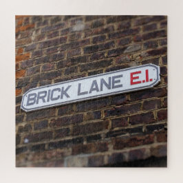 Quebra-cabeça Street Sign of London Brick Lane - 20x20 - 676 pc