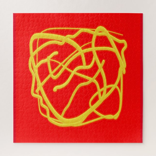 Quebra-cabeça String e Rope Hope Art design Graphics vermelho (Vertical)