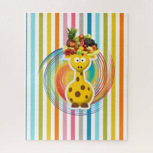 Quebra-cabeça Stripe Giraffe Fruta