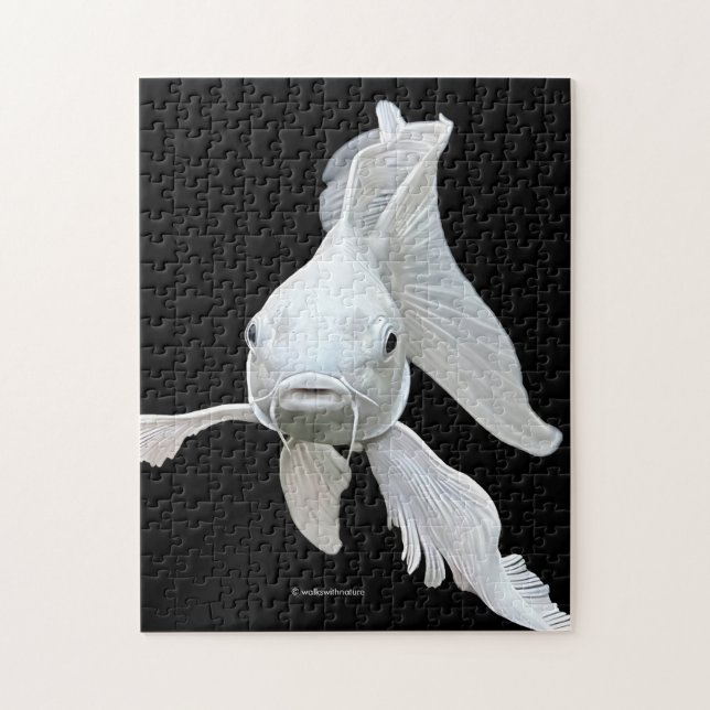 Quebra-cabeça Stunning Platinum Butterfly Koi Carp (Vertical)