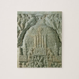 Quebra-cabeça Stupa budista, Nagarjunakonda (pedra calcária)