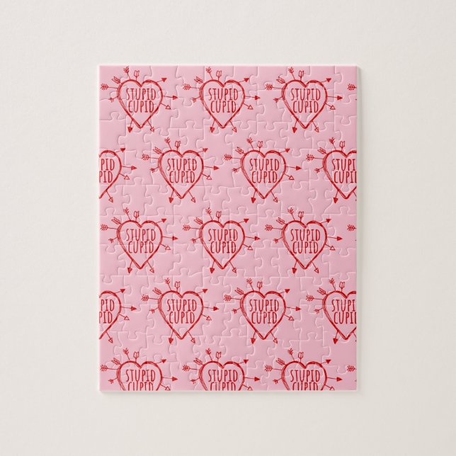 Quebra-cabeça Stupid Cupid Heart With Arrows Funny Sarcastic (Vertical)