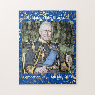 Quebra-cabeça Sua Majestade Rei Charles III Coronação