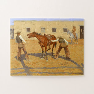 Quebra-cabeça Sua Primeira Lição 1903 por Frederic Remington