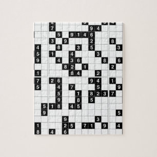 Quebra-cabeça sudoku branco preto