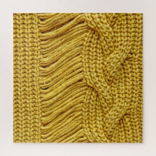 Quebra-cabeça Suéter Amarelo Cozy: Fundo Texturizado