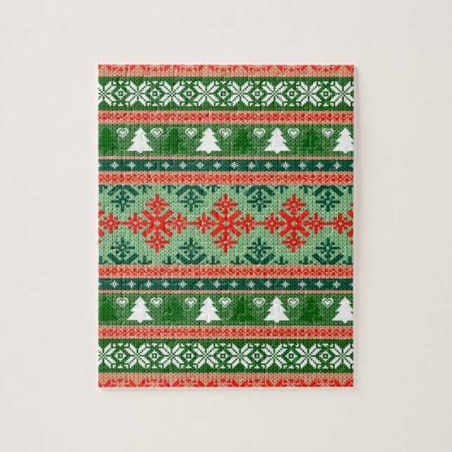 Quebra-cabeça suéter de Natal feio de malha (Vertical)