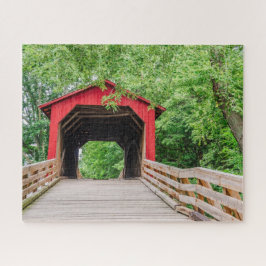 Quebra-cabeça Sugar Creek Covered Bridge, Glenarm, IL 520