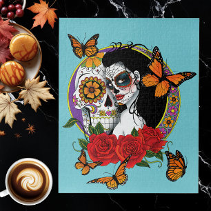 Quebra-cabeça Sugars Skulls Art Nouveau