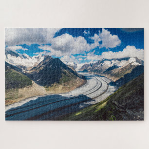 Quebra-cabeça Suiça Cênica Paisagem Glacial Paisagem Jigserra
