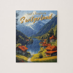 Quebra-cabeça Suiça de Viagem de Vintage
