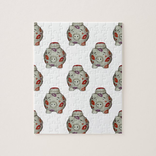 Quebra-cabeça Suíno Lipstick Adorável (Vertical)