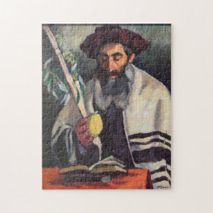 Quebra-cabeça Sukkot - pintura por Paula Gans - assinado 1920