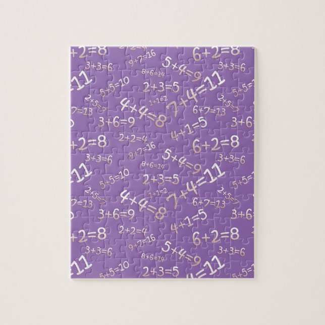 Quebra-cabeça Sumas en la pizarra - Modelo morado (Vertical)