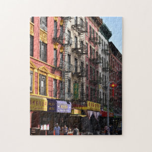 Quebra-cabeça Summer Street Scene Chinatown Manhattan Nova Iorqu