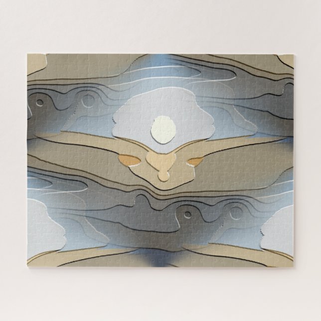 QUEBRA-CABEÇA SUN SOBRE A ABSTRATO COLINAS (Horizontal)