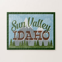 Sun Valley Idaho Divertimento Retro Montanhas Snow