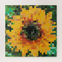 Quebra-cabeça Sunflower Bright Floral Pixel Art