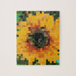 Quebra-cabeça Sunflower Bright Floral Pixel Art
