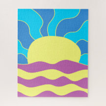 Sunrise e Ondas Abstrato