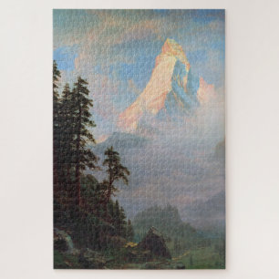 Quebra-cabeça Sunrise no Matterhorn, Albert Bierstadt
