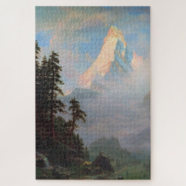 Quebra-cabeça Sunrise no Matterhorn, Albert Bierstadt (Vertical)