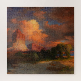 Quebra-cabeça Sunset Cloud Green River Wyoming por Thomas Moran